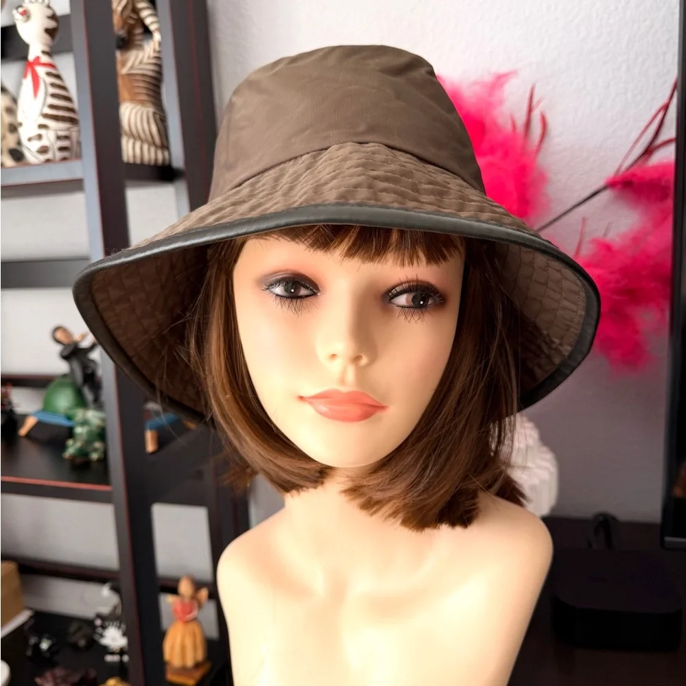 Betmar Brown Nylon Bucket Hat